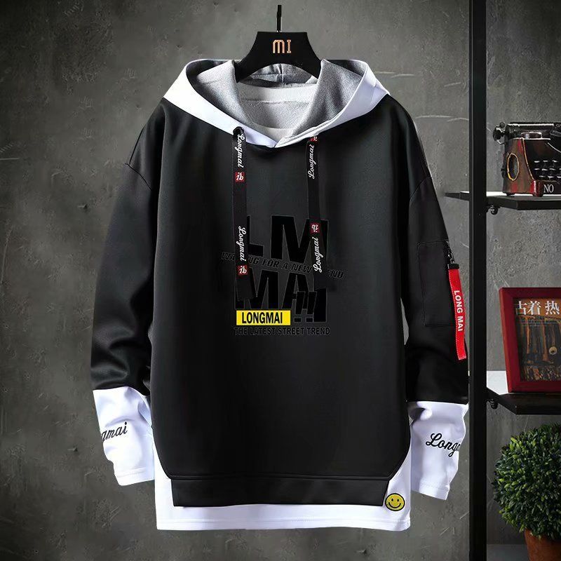 Men's Autumn and Winter New Hooded Top Casual Loose Top