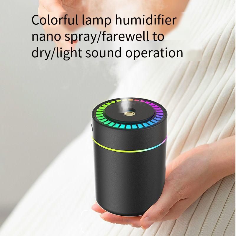 Portable USB Mini Humidifier with Colorful LED Light, Quiet Operation, Nano Mist Spray, Compact Small Air Humidifier for Home Bedroom, Office, Desktop, Car, Personal Space, Moisturizing Dry Air Humidifier for Travel and Daily Use
