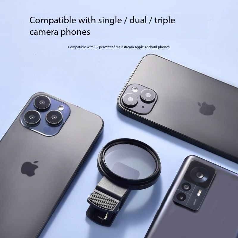 52mm Mobile Phone Photography Polarizing Filter (CPL) Clip - on, a Magic Tool for Eliminating Reflections and Providing High - Definition Filtering
