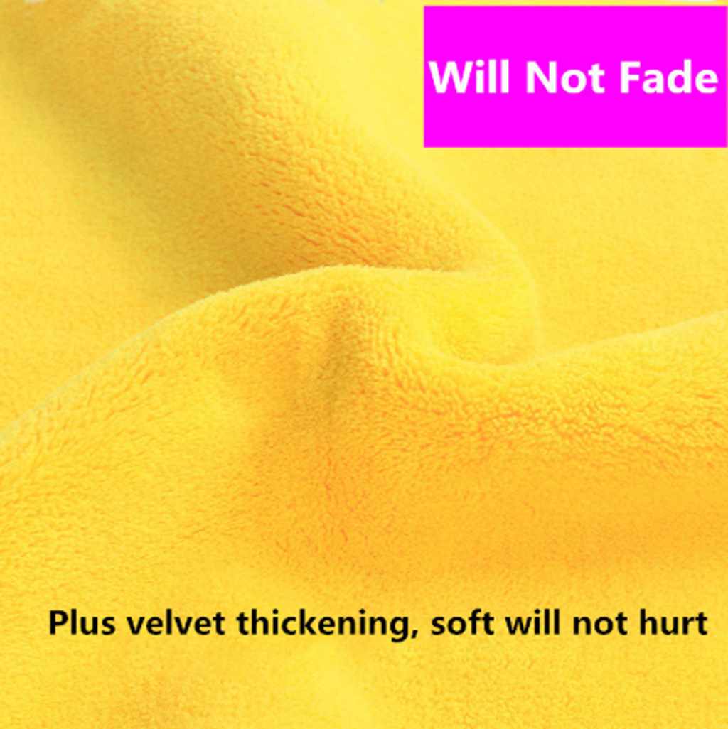 1PCS Easy Clean Car Care Polishing Wash Towel Plush Microfiber Washing Dry Towel Thick Plush Polyester Fiber Car Cleaning Cloth