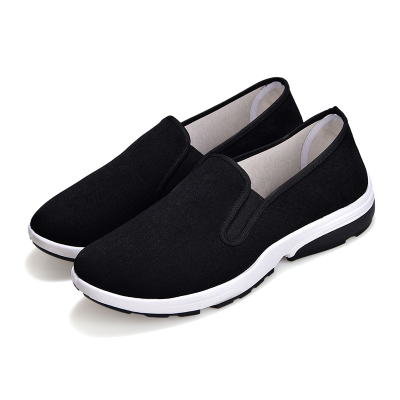 men's cloth shoes black comfortable shallow shoes, boys' casual shoes single shoes