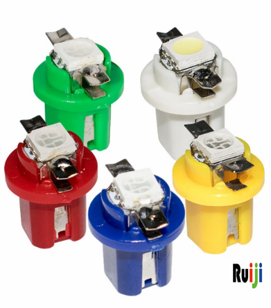 Ruiji 10 T5 B8.5d LED lights Instrument panel bulb low power consumption 5050 SMD automobile instrument panel switch lamp 12V