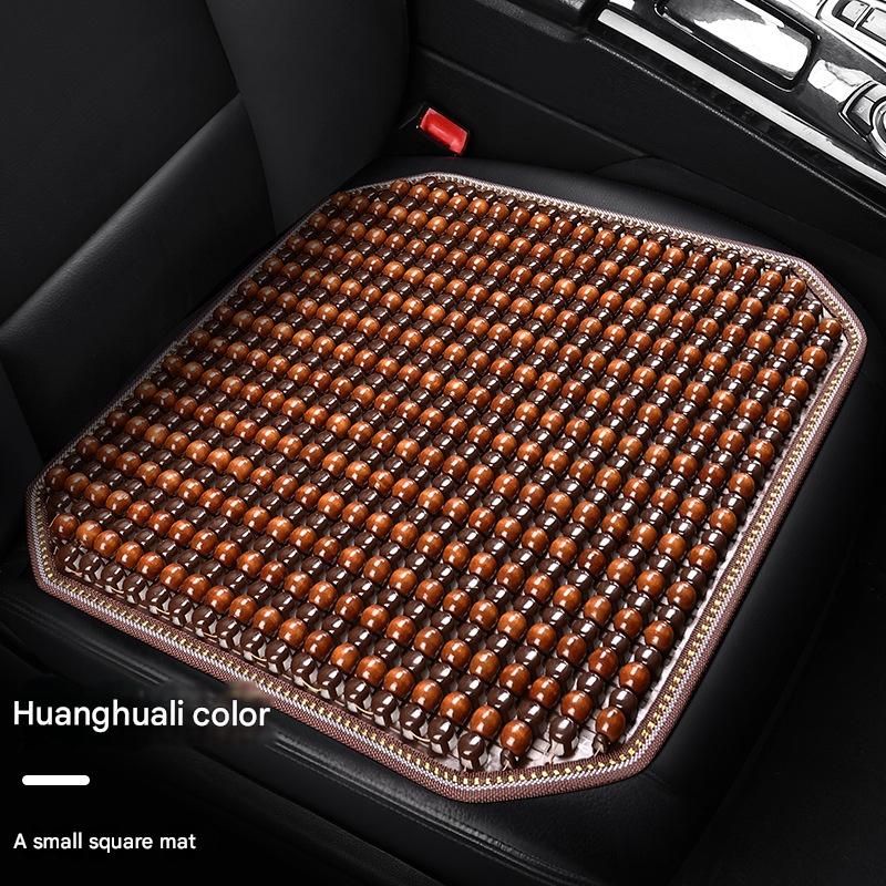  Wooden Bead Car Seat Cushion, Non-slip Breathable Single Piece Auto Cooling Pad, Universal Unbound Car Front Rear Seat Cooling Mat for Summer
