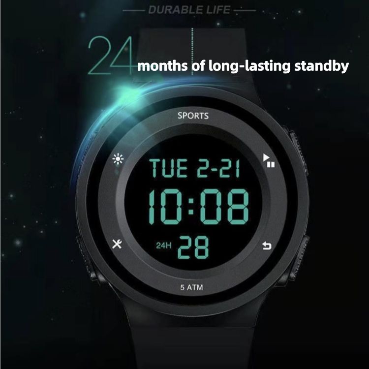 Wrist Watch Waterproof luminous electronic watch Multi functional sports watch CRRSHOP men women Trendy and minimalist watch waterproof Durable to fall Date display Stopwatch timing Alarm mode 