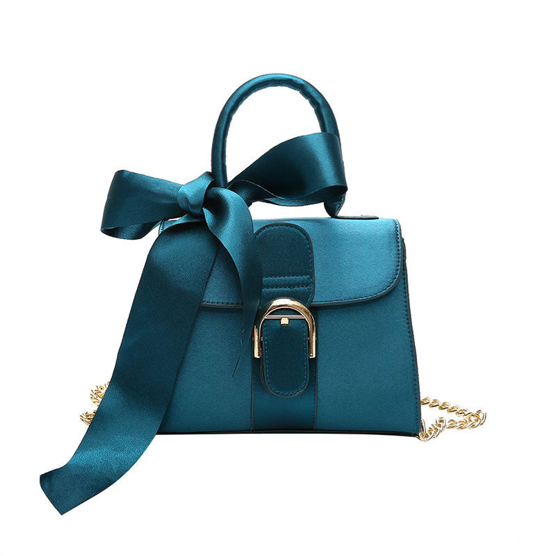 NS306 Bow Messenger Cross-body Bags Mini Small Square Clutch Designer Handbag Velvet Handbag