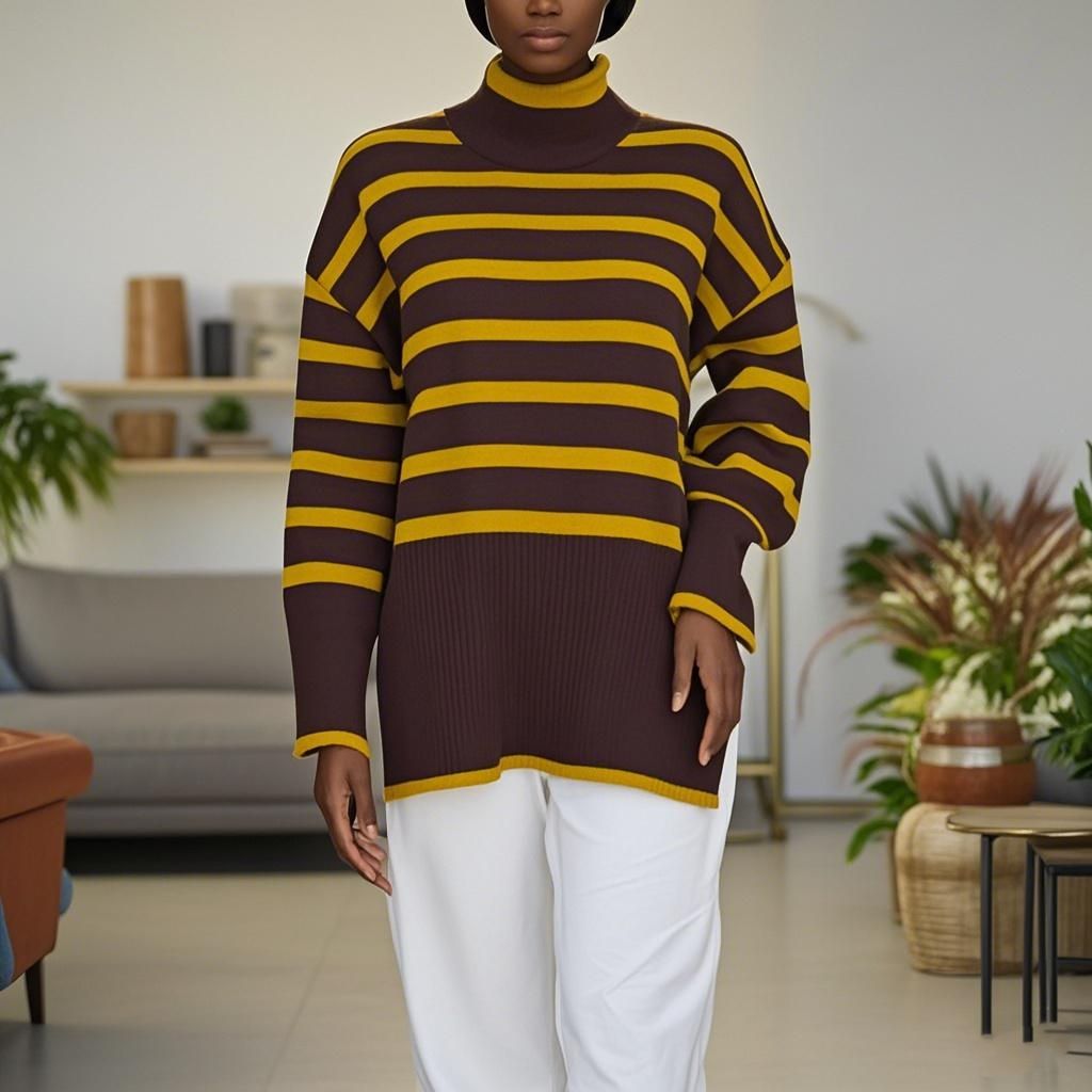Wool knit Sweater Round Neck Women's Sweater
