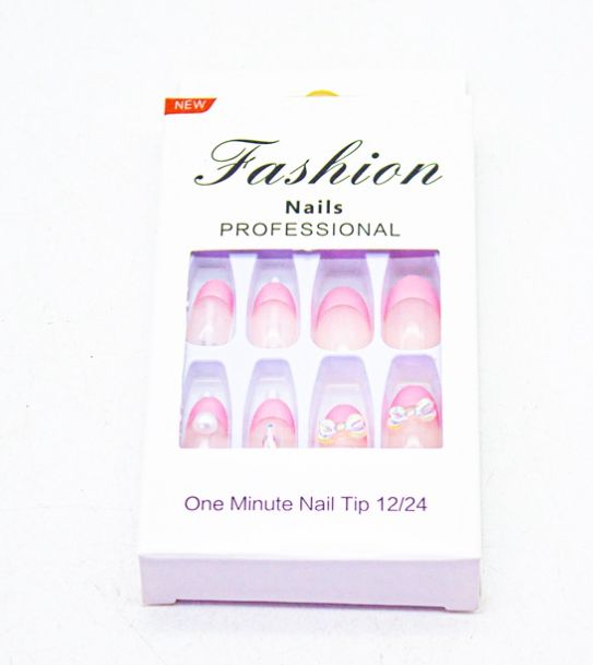 12pcs Set 3D Bling Glitter Artificial Fingernails- French False Daily Finger Wear VV MEIJIAER press on Nails
