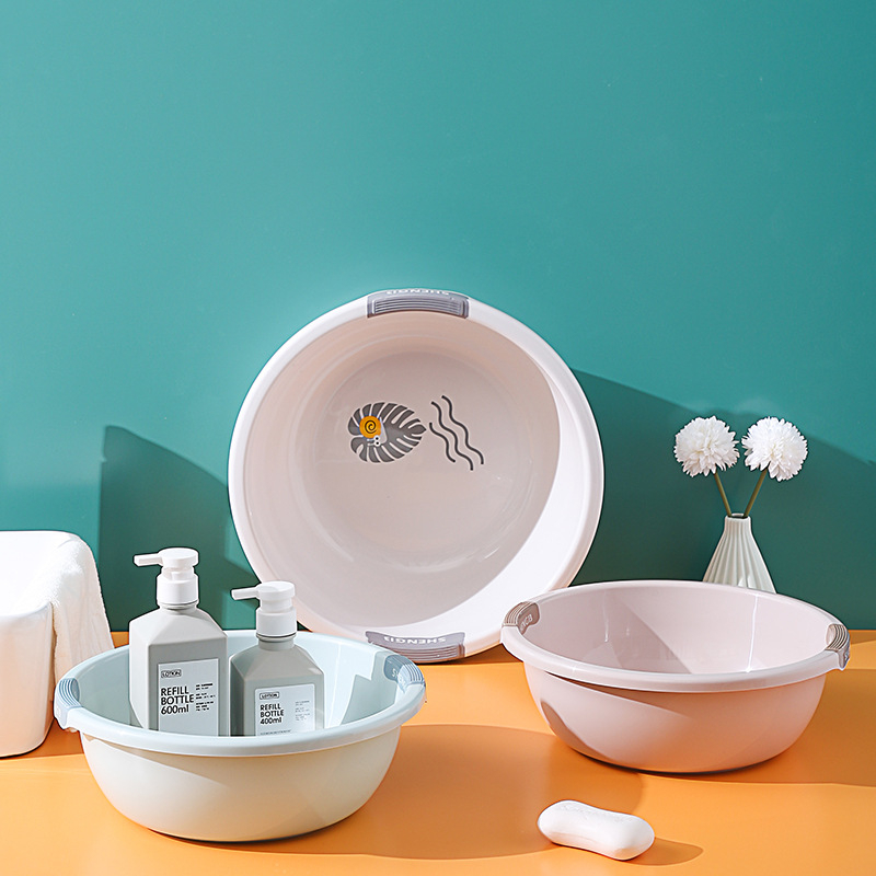 774/775/776 Plastic Washbasin Home Large Thick Baby Small Laundry Basin Student Dormitory Washbasin Body Cleaning Basin
