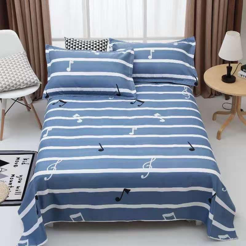 Bed Sheet Bedding 3-piece set CRRSHOP home Bed sheet + 2 pillowcases Skin friendly brushed bed sheets, pillowcases, single and double sets