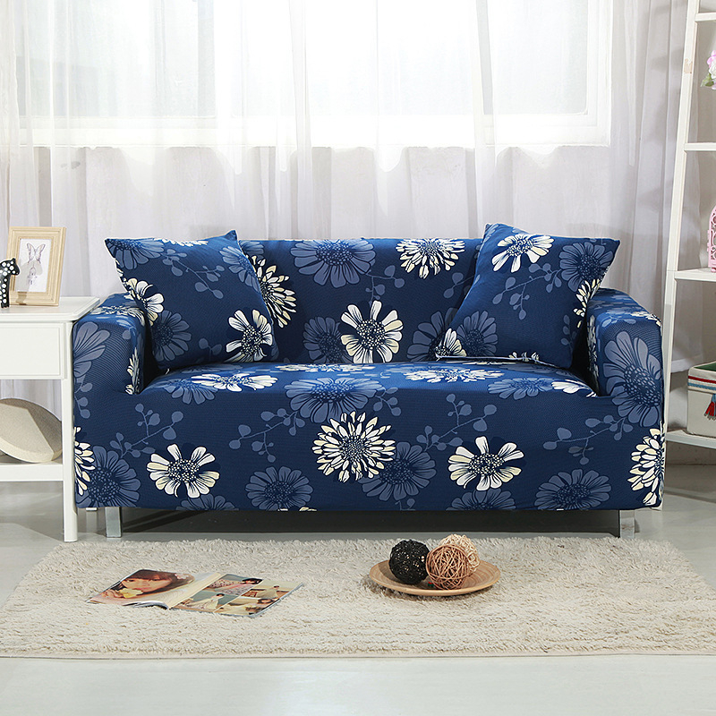YHSFT-005 Floral Printed Slipcovers Stretch Plaid Sofa Covers for Living Room Elastic Couch Chair Cover