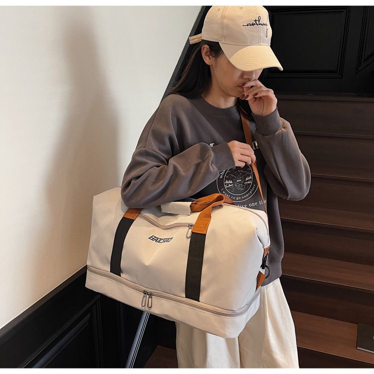 New yoga fitness bag, short-distance business trip large-capacity luggage storage bag, waterproof independent shoe compartment travel bag