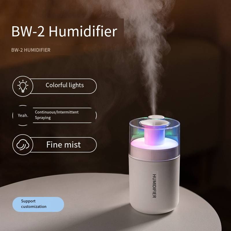 - New Small Mini Humidifier, Rechargeable Portable Desktop Humidifier, Air Hydrating Spray, Night Light, Dual Use for Car & Home, Quiet Operation, Easy to Carry