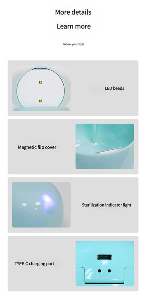 Portable UV storage disinfection box baby bottle nipple ultraviolet sterilizer disinfection box