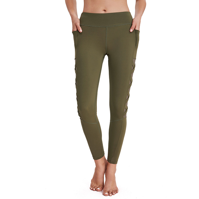Mesh High Waist Sportswear Yoga Tights Women Gym Leggings