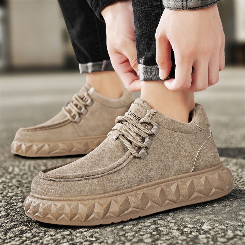 Chunky Retro Skate Shoes for Men 2025 Mid Top Platform Sneakers Vintage Style Casual Shoes Streetwear Fashion