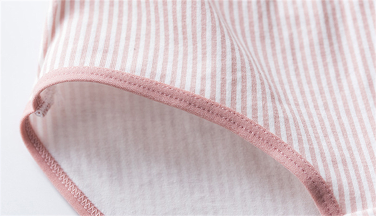Female Plus Size Panties Women's Cotton Lingerie 2021 New Striped Girl Underwear Cute Japanese Style Mid-waist Briefs