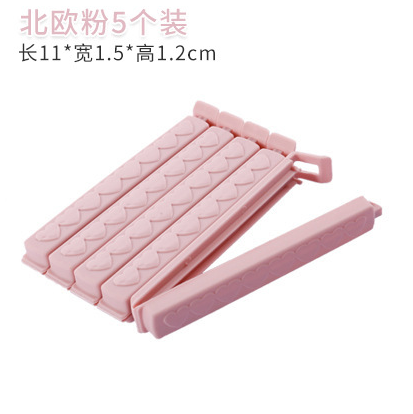 5 pcs Pack Bag Clips Food Snack Sealing ClipPortable Kitchen Storage Accessories Tool Elastic Buckle Package Bag Clamp