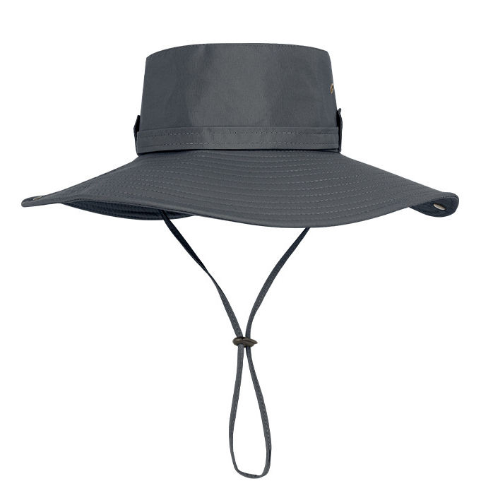 ZY Outdoor UV Protection Large Waterproof Wide Brim Blank Bucket Cap Women Fishing Sun Hat For Men