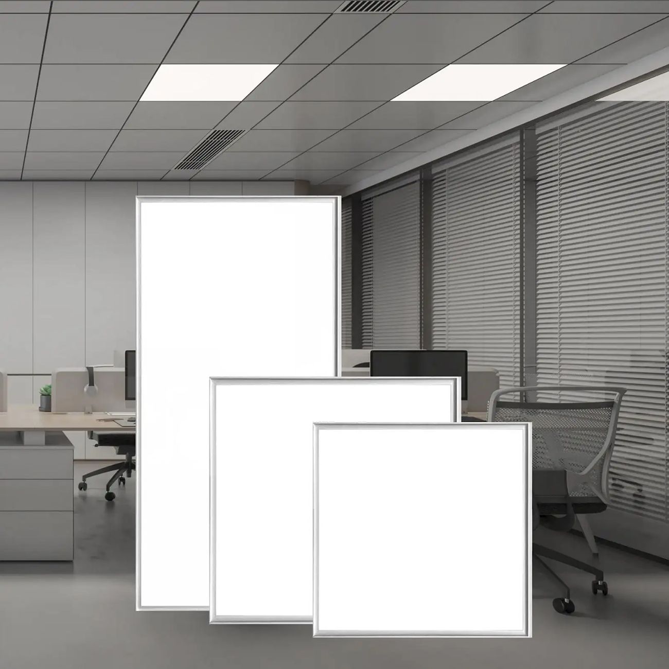 AUNONT Recessed Panel Aluminum Bucket Light Ceiling Flat Panel Light 300*600 Square LED Recessed Kitchen Light Bathroom Integrated Ceiling Light 300*300 Panel Light Ultra-thin Purification Light led Bucket Flat Panel Light Suitable for Kitchen Bathroom Office Balcony etc.