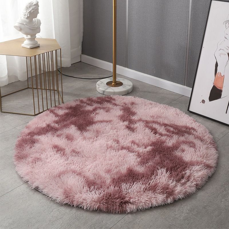 Round silk plush carpet, hanging basket chair cushion, yoga mat, living room bedroom sofa cushion, anti slip and easy to maintain, floor mat CRRSHOP Tie dye circular carpet free shippingRound carpet  # 07