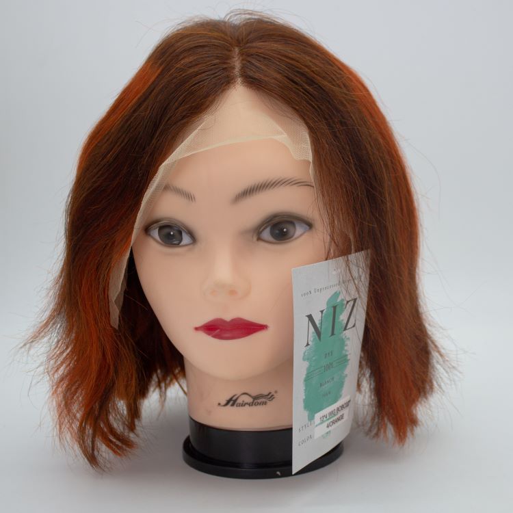 Brazilian Bone Straight 13*4 wig 4/orange bobo10"Transparent Lace Front Human Hair Wigs 360 Lace Frontal Wig
