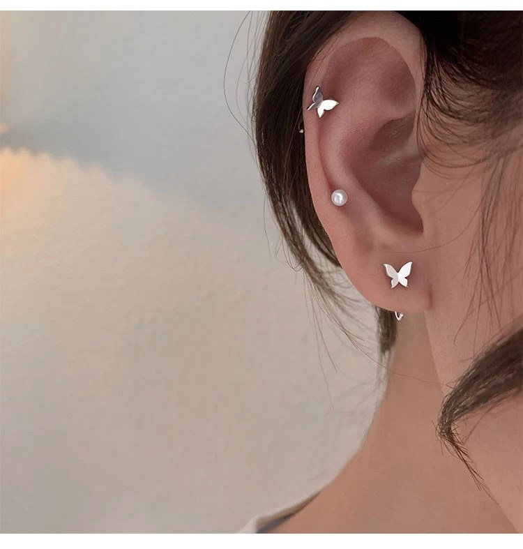 Women's Simple Small Butterfly Earrings Jewelry Gift