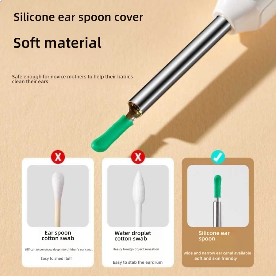  Wireless Smart Visual Ear Cleaner with HD Camera, LED Light, Connects to Phone for Adults & Kids - Safe & Easy Ear Wax Removal Tool 