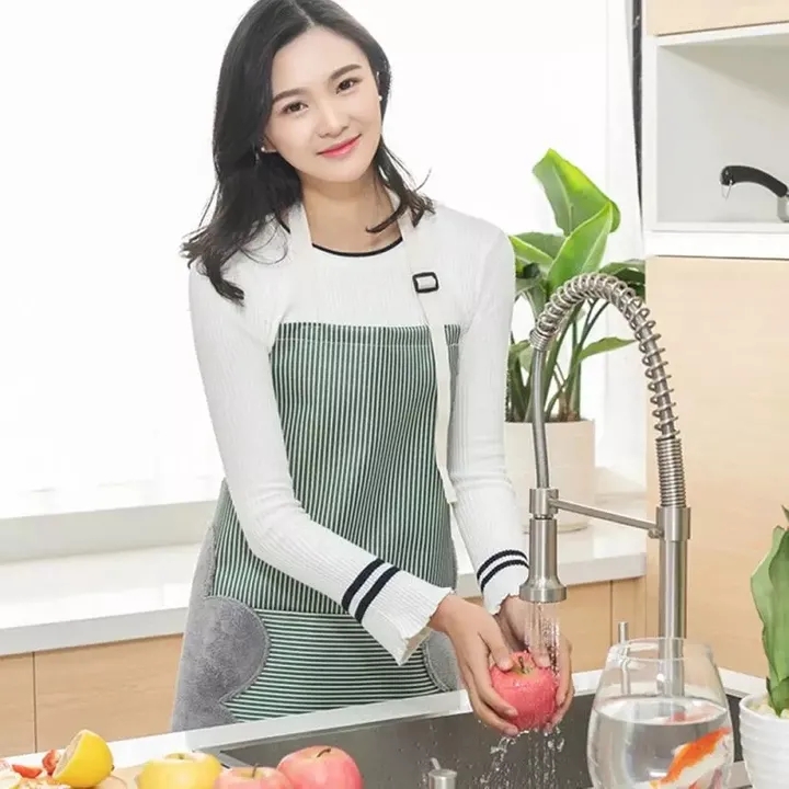Super Thick Kitchen Apron Waterproof and Oil-proof Sleeveless Overalls Cooking Can Wipe Hands