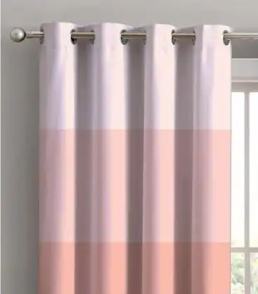 Room Blackout Single Curtain Professional Gradient Pattern Color Blackout Window Curtains Window Drapes Curtains Panels for Bedroom 1 Panel, 52 inch x 84 inches, Wave Line Design Curtains for Patio Sliding Door(SINGLE)