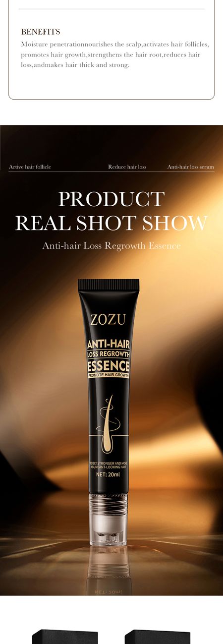 ZOZU Anti-hair loss essence strengthens hair roots, improves hair loss and promotes hair growth