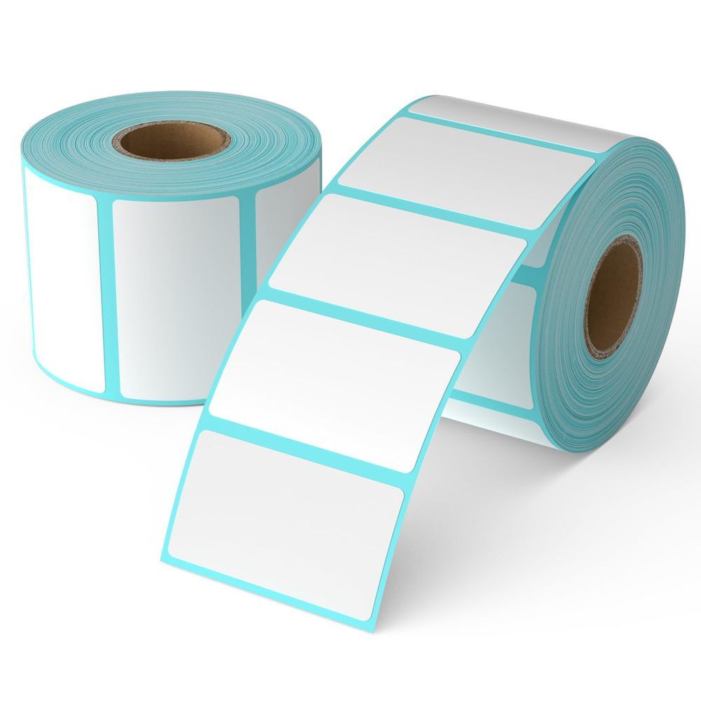 Thermal Labels 70x30mm, White Blank Thermal Printer Labels SKU Barcode Labels, Self-Adhesive Address Shipping Labels Direct Thermal Label Stickers 1 Roll,2000 Labels/Roll