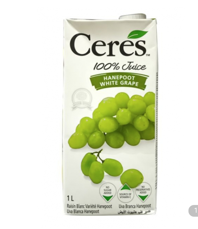 Ceres Hanepoot White Grape 1L1