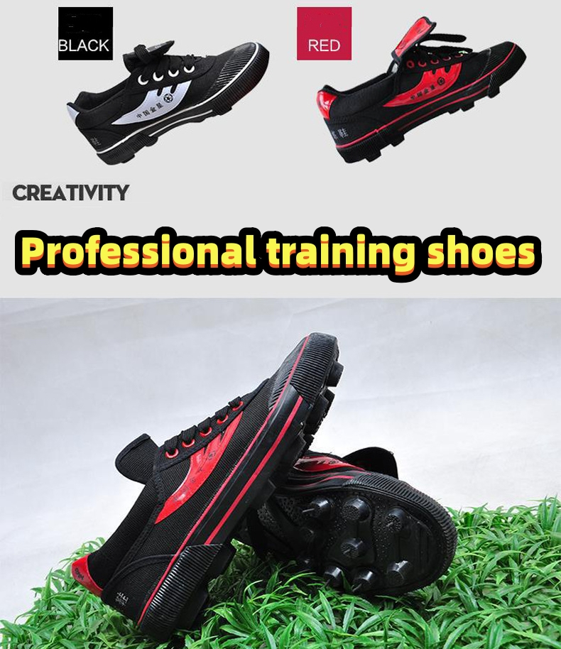 Football professional training shoes CRRshop free shipping hot sale male new fashion 30 32 34 35 -41 42 43 44 45 popular soccer shoes Canvas front lace up anti-skid wear-resistant football shoes black red breathable comfortable non smelly feet soccer shoes