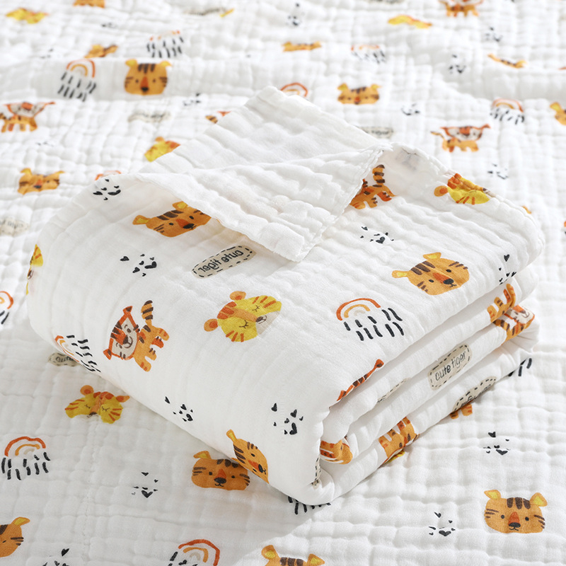 Baby Swaddle Wrap 100% Organic Cotton Muslin Blankets for Newborn Infant Receiving Blanket Swaddle Flower Print Gauze Bath Towel