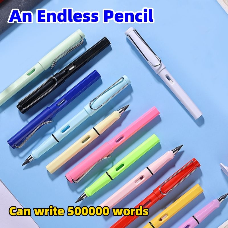12 pcs Black technology eternal pencil, no need to sharpen pencil, students, unable to finish writing and drawing, not easily broken pencil CRRSHOP free shipping An Endless Pencil