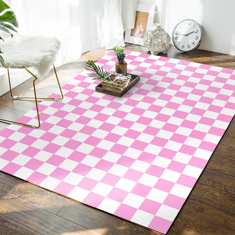 60*160cm large size Colorful checkered crystal velvet carpet CRRSHOP Machine washable floor mat