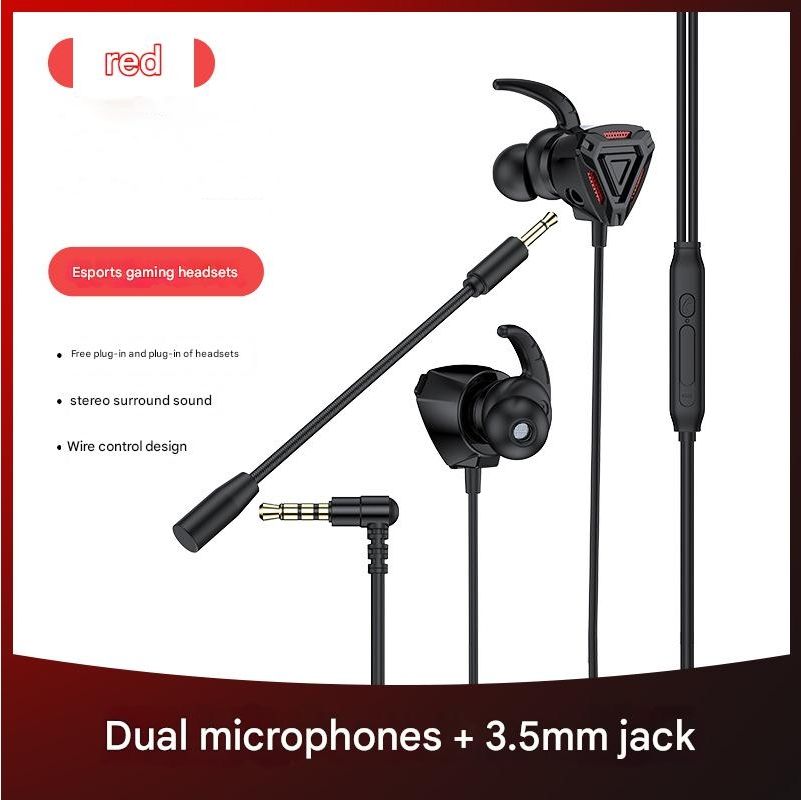 Wired Earphones Mobile Gaming Headset with Microphone in Ear Mobile Phone Computer Wired Headset