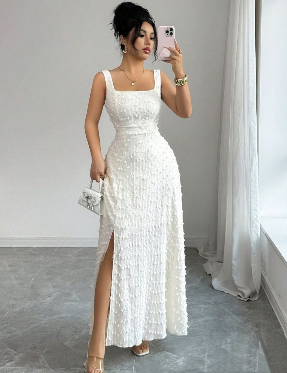 Summer New Solid Color Strapless Sleeveless Cami Dress Women Slim Waist Bodycon Hip Wrap Party Midi Dress
