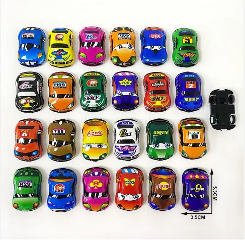 20 Different Plastic Small Kids Toys Matte Color Mini Pull Back Car