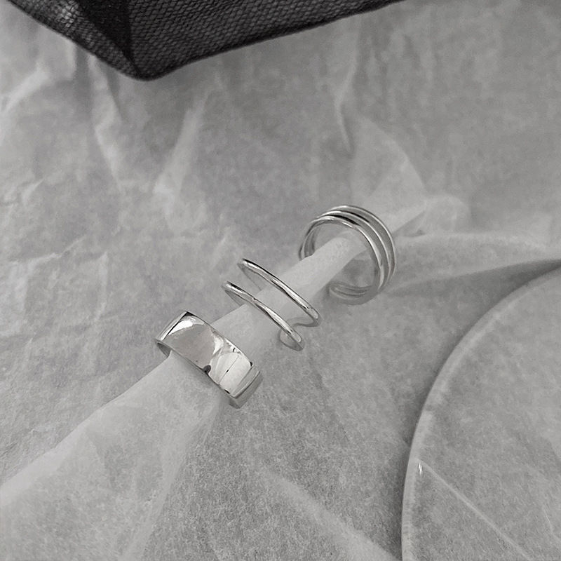 H886 Women's Simple Small Ring Geometric Ear Clip Jewelry Gift