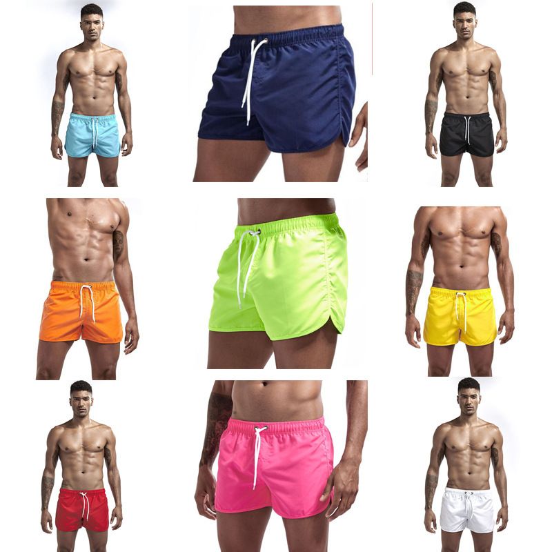 2026 New Summer Men's Multi-color Running Beach Shorts, Polyester Breathable Sports 4-inch Shorts, Casual Quick Dry Board Shorts for Men