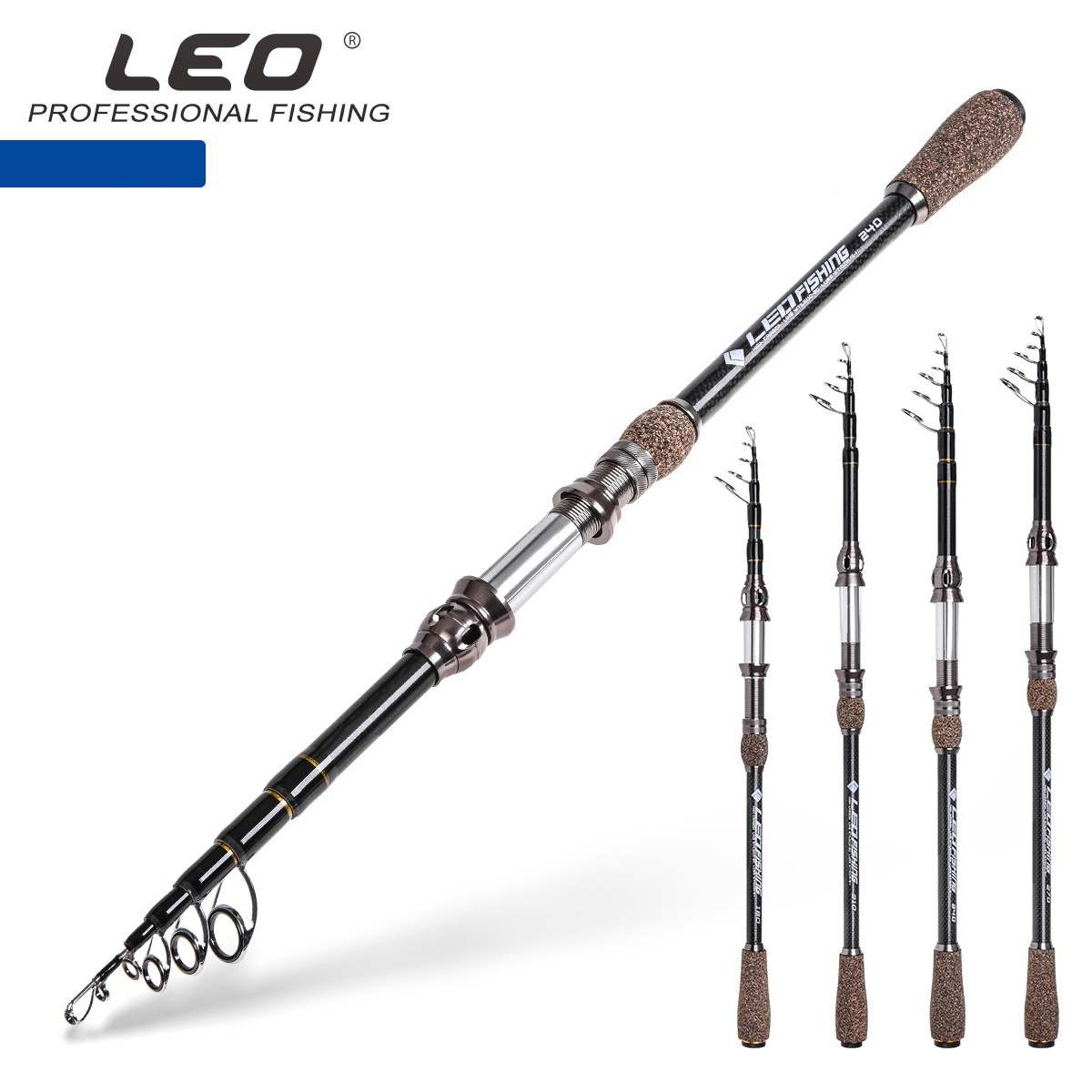27974 Telescoping Fishing Rods Portable Travel Fishing Pole Carbon Fiber Ultra Light for Trout, Bass,Freshwater Saltwater