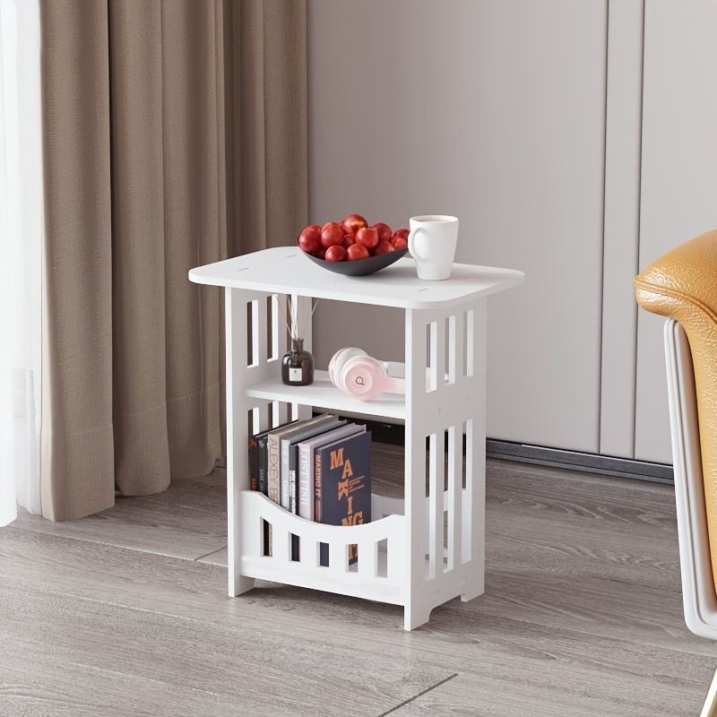 Mini square table in living room, small bedside table, small table, living room and bedroom decorations Storage Rack Multi functional shelf