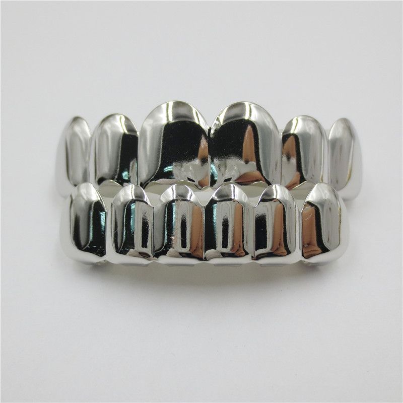hip-hop gold braces TeethGrillz real gold electroplated braces hip-hop grillz tooth grillz