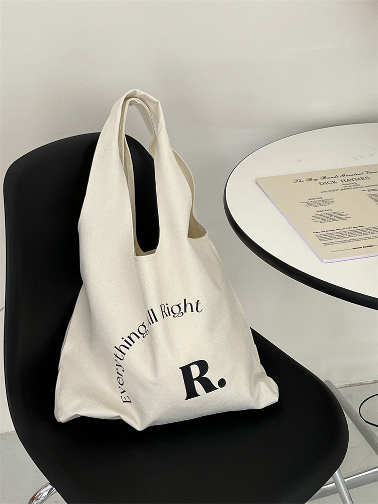 HJ-2215 Women's New English Pattern Shopping Bag Versatile Niche Shoulder Bag