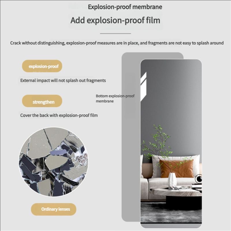 Acrylic mirror high-definition self-adhesive dressing mirror fitting mirror non-deformation full-body soft mirror home bedroom
