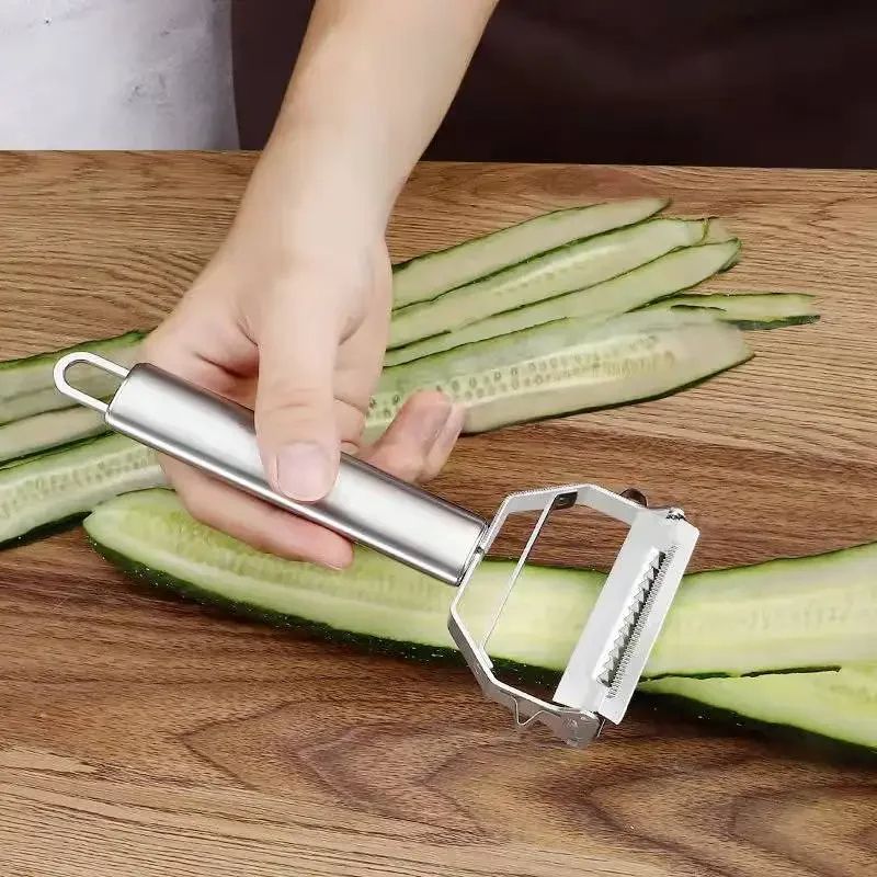 Kitchen vegetable peeler 304 food grade stainless steel melon planer Double head peeler Multi-functional household fruit and vegetable peeler