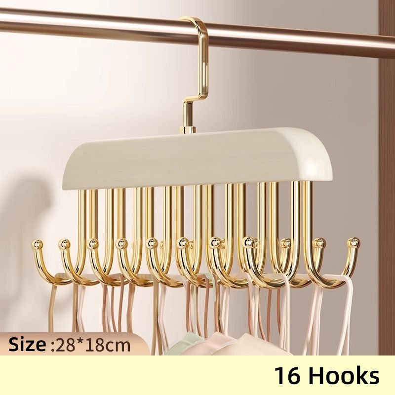 Hanger,Solid wood hanger, 16 hook hook hanger, underwear sling storage, clothes hanging, storage rack, dedicated hanger