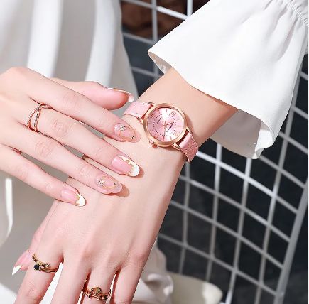 High-Quality Luxury Quartz Watch Round Woman Business Watches Girls Wrist Watch