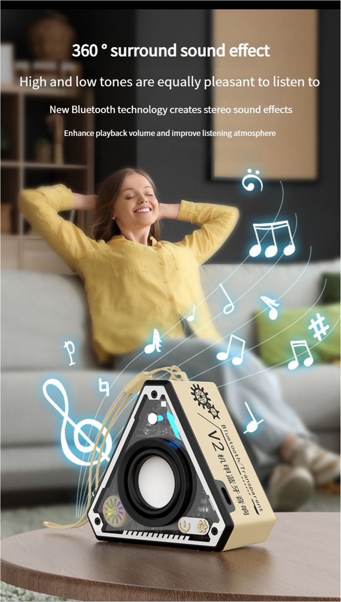 New professional mini desktop outdoor mecha bluetooth wireless mobile small speaker